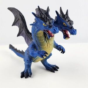 Toys R Us Maidenhead Two Headed Blue Dragon 2016 Rubber Toy